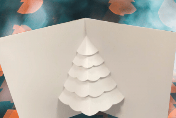 3D Weihnachtsbaum in einer Klappkarte A5