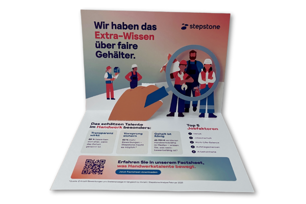 2D Infoflyer für Stepstone