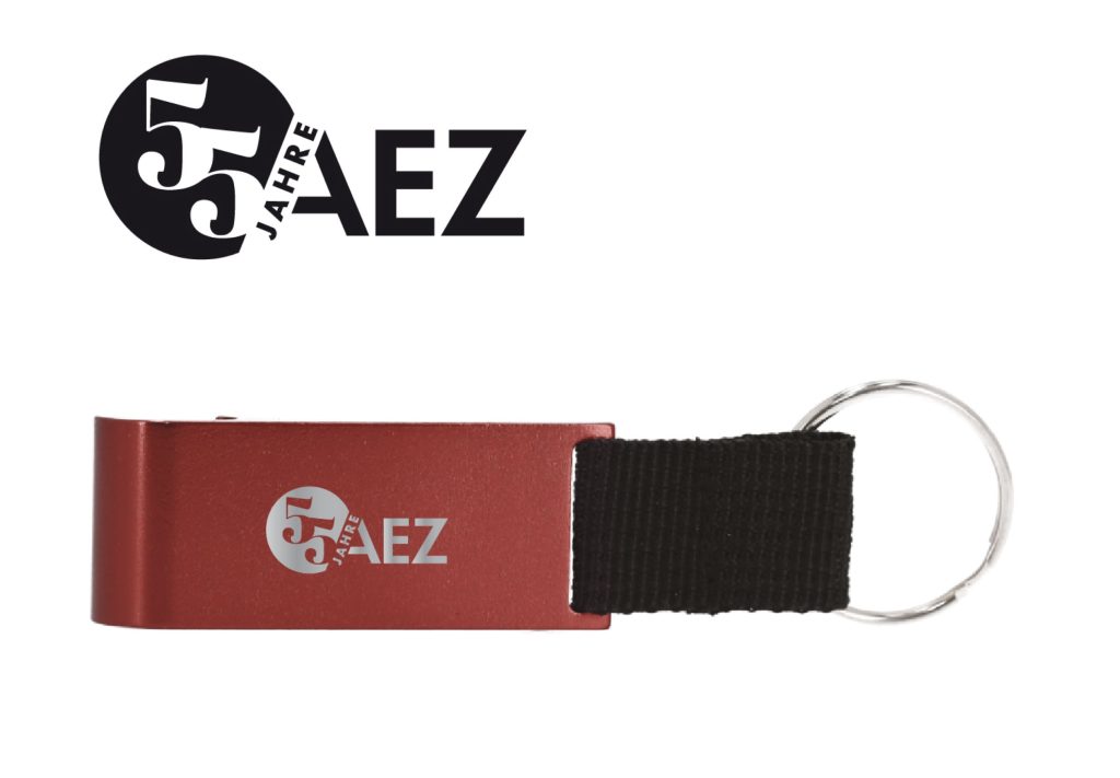 55 Jahre AEZ - Eikaufswagenchips mit Branding