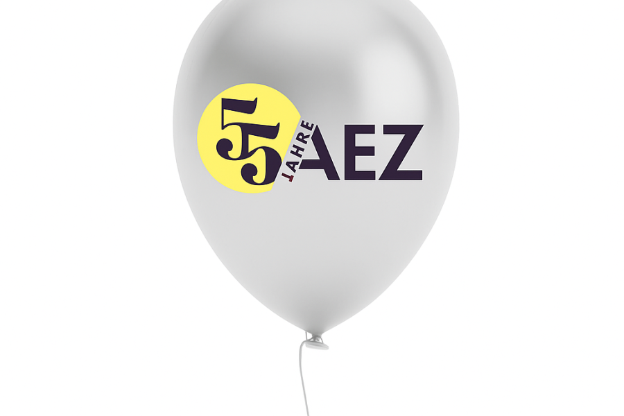 55 Jahre AEZ - Luftballon gebrandet