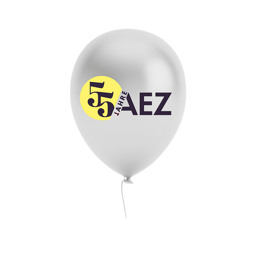 55 Jahre AEZ - Luftballon gebrandet