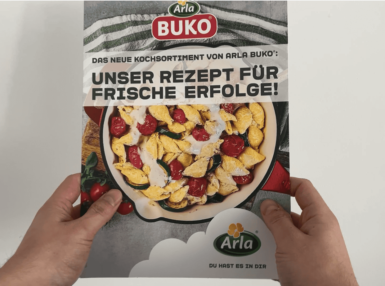 2D pop-up folder A4 sales presentation for Buko products