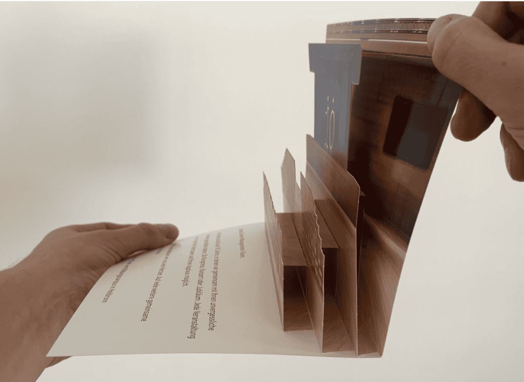 Precision die cut structure used in popup invitation card design Precision die cut structure used in popup invitation card design