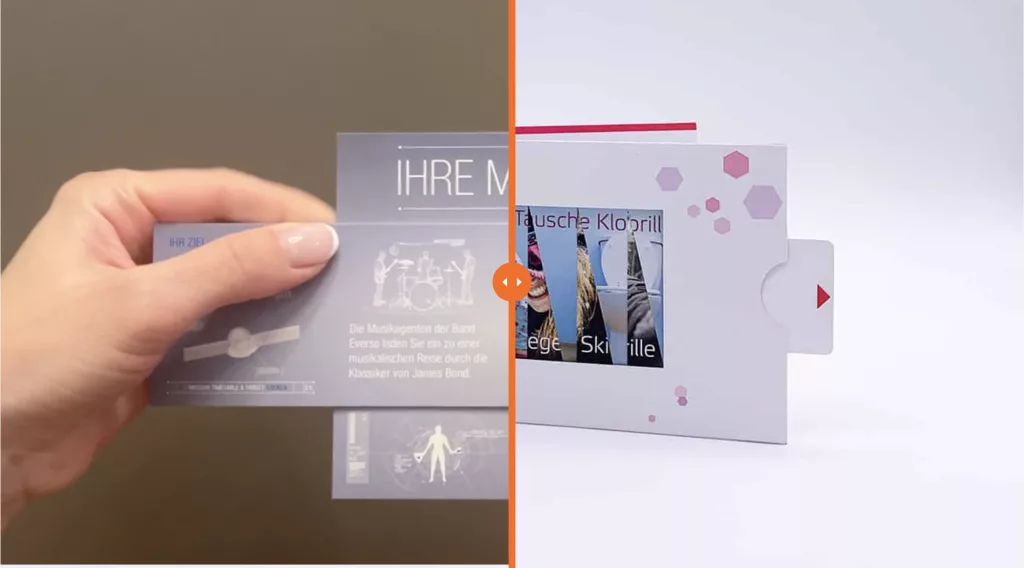 Unterschied zwischen Endlosfaltkarte und Lamellenkarte